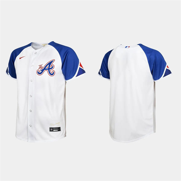  Youth Atlanta Braves Blank White 2023 City Connect Jersey 