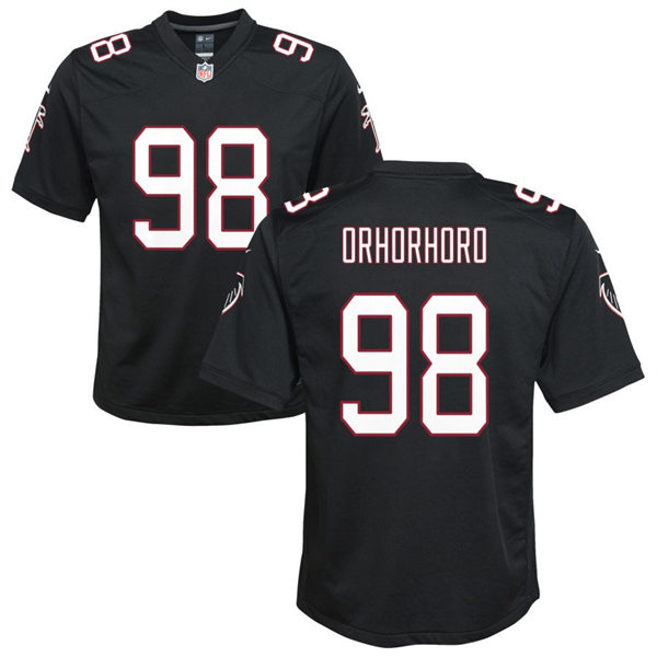  Youth Atlanta Falcons #98 Ruke Orhorhoro Nike Black Throwback LimitedJersey 