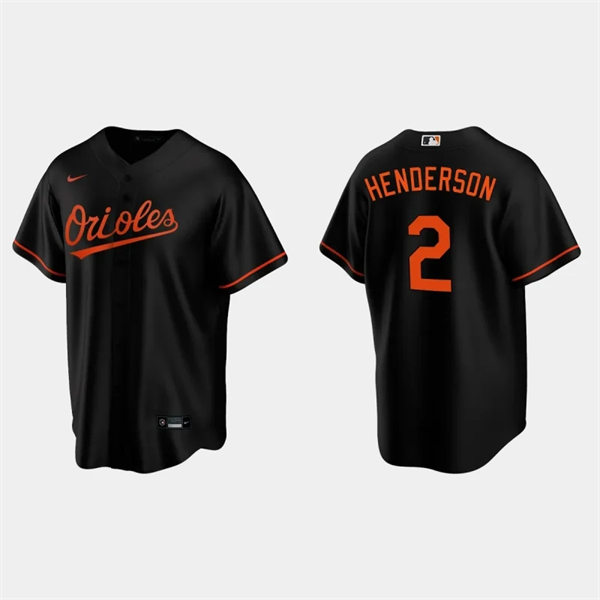  Youth Baltimore Orioles #2 Gunnar Henderson Nike Black Alternate Jersey 