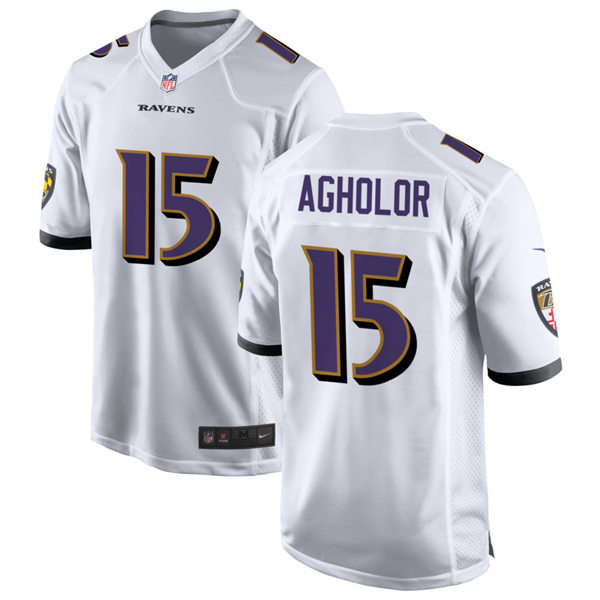  Youth Baltimore Ravens #15 Nelson Agholor  Nike White Limited Jersey 