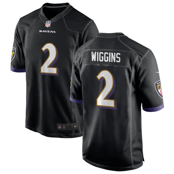  Youth Baltimore Ravens #2 Nate Wiggins Nike Black Alternate Limited Jersey 