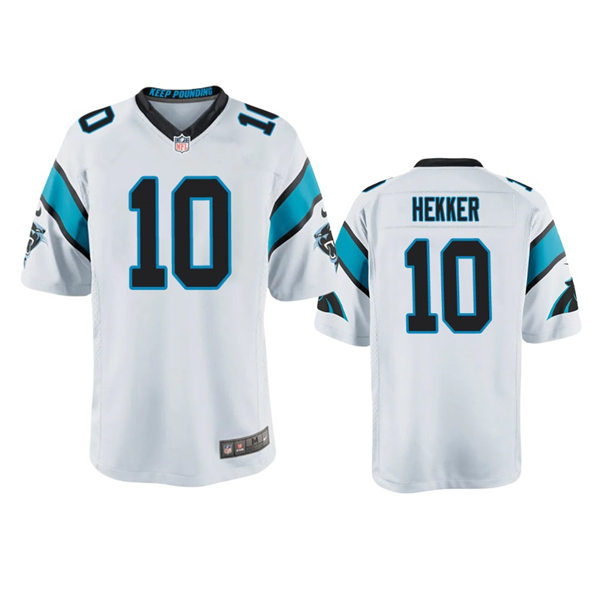  Youth Carolina Panthers #10 Johnny Hekker Nike White Limited Jersey 