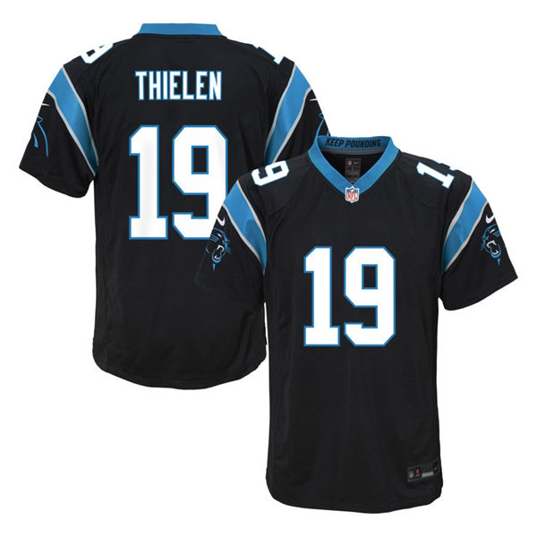  Youth Carolina Panthers #19 Adam Thielen Nike Black Limited Jersey 
