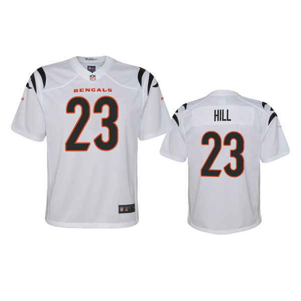  Youth Cincinnati Bengals #23 Daxton Hill Nike White Limited Jersey 