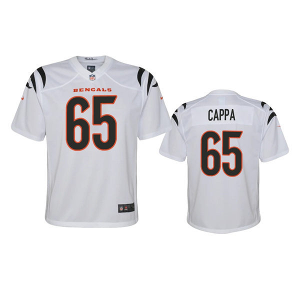  Youth Cincinnati Bengals #65 Alex Cappa Nike White Limited Jersey 