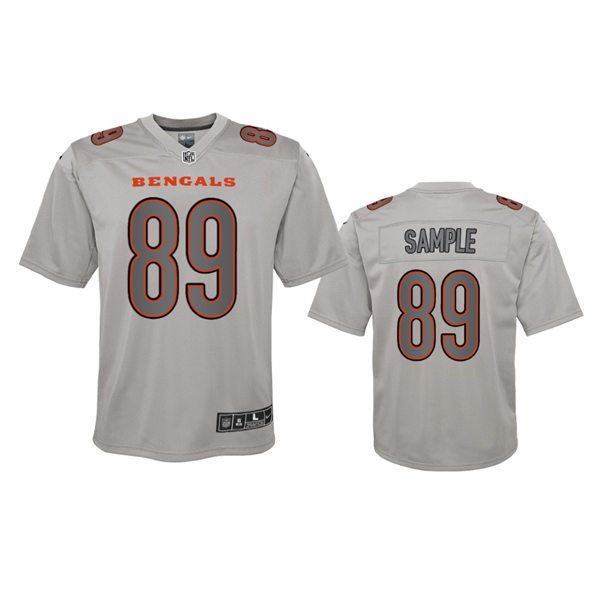  Youth Cincinnati Bengals #89 Drew Sample Gray Atmosphere Fashion Game Jersey 