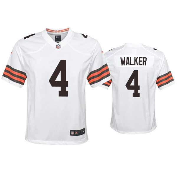  Youth Cleveland Browns #4 Anthony Walker Nike White Away Vapor Limited Jersey 