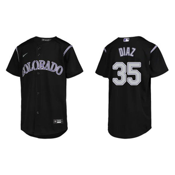  Youth Colorado Rockies #35 Elias Diaz Nike Black Alternate Jersey 