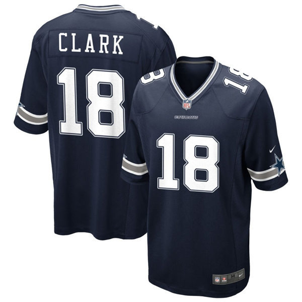  Youth Dallas Cowboys #18 Damone Clark  Navy Team Color Limited Jersey 
