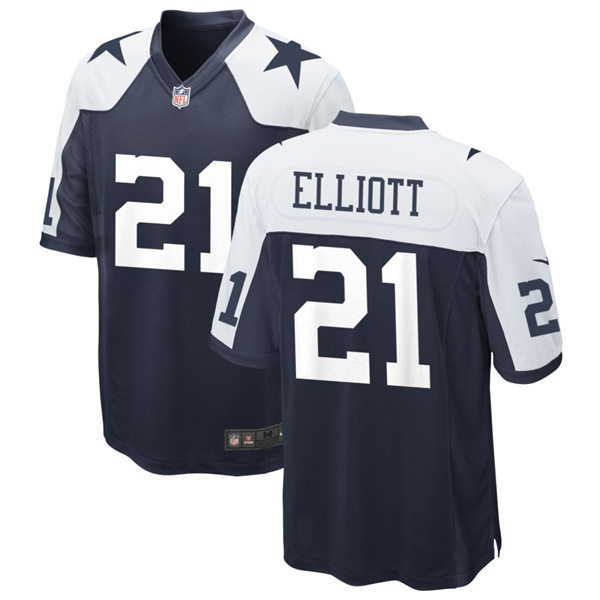  Youth Dallas Cowboys #21 Ezekiel Elliott Navy Alternate Limited Jersey 