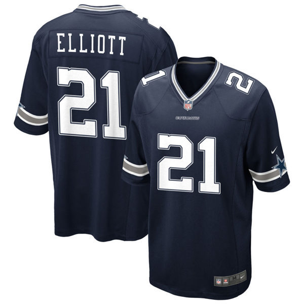  Youth Dallas Cowboys #21 Ezekiel Elliott Navy Team Color Limited Jersey 