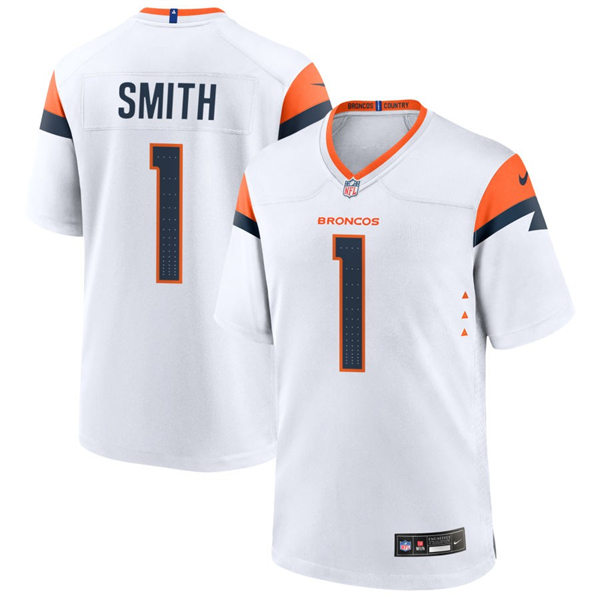  Youth Denver Broncos #1 Tremon Smith Nike White Limited Jersey 