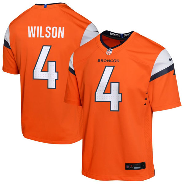  Youth Denver Broncos #4 Zach Wilson Nike Orange Limited Jersey 