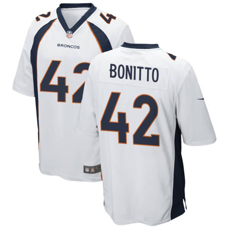  Youth Denver Broncos #42 Nik Bonitto Nike White Limited Player Jersey 
