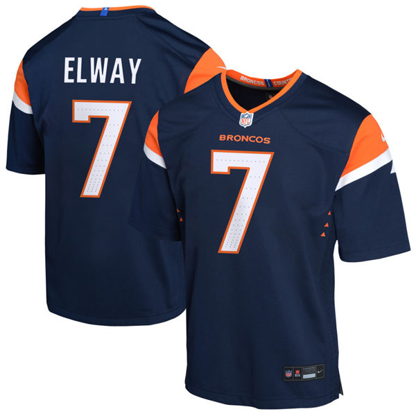  Youth Denver Broncos Retired Player #7 John Elway Nike Navy Alternate Limited Jersey 