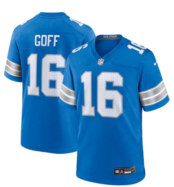  Youth Detroit Lions #16 Jared Goff Nike 2024 Blue Limited Jersey 