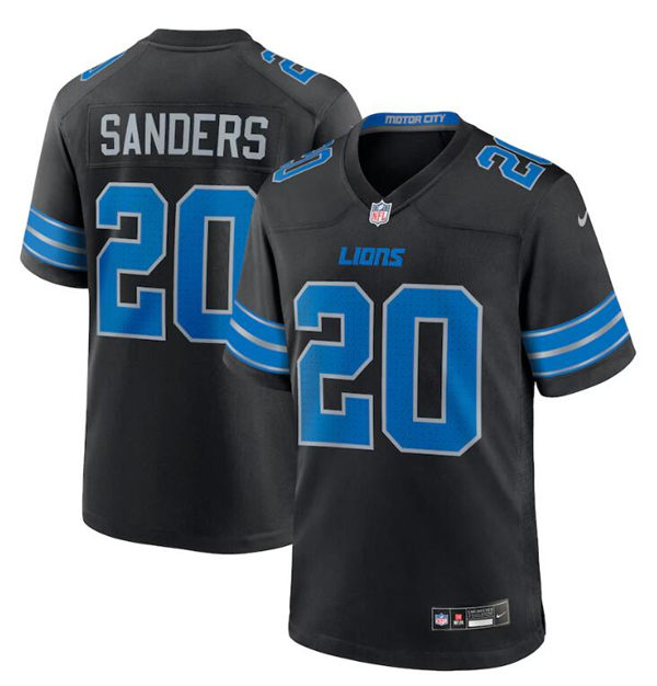  Youth Detroit Lions Retired Player #20 Barry Sanders Nike 2024 Black 2nd Alternate Limited Jersey 