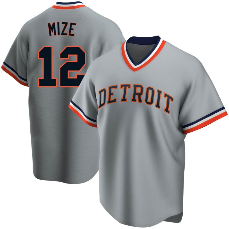  Youth Detroit Tigers #12 Casey Mize Nike Gray Cooperstown Collection Jersey 