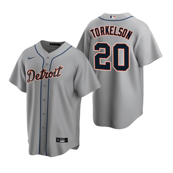  Youth Detroit Tigers #20 Spencer Torkelson Nike Grey Road Cool Base Jersey 