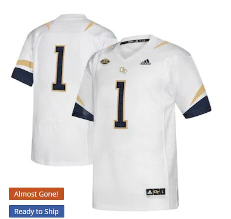  Youth Georgia Tech Yellow Jackets Custom JJames Graham ahmyr Gibbs Derrik Allen Myles Sims Derrick Morgan White Navy Adidas Football Jersey 