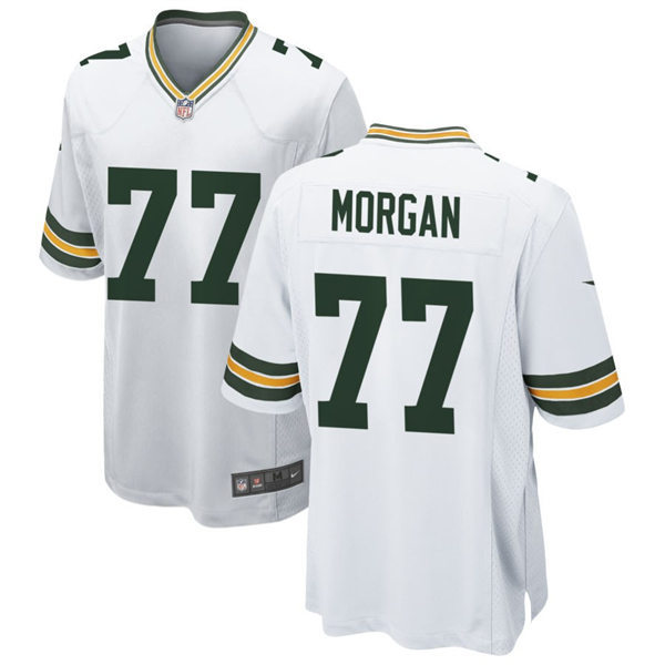  Youth Green Bay Packers #77 Jordan Morgan Nike White Vapor Limited Player Jersey 