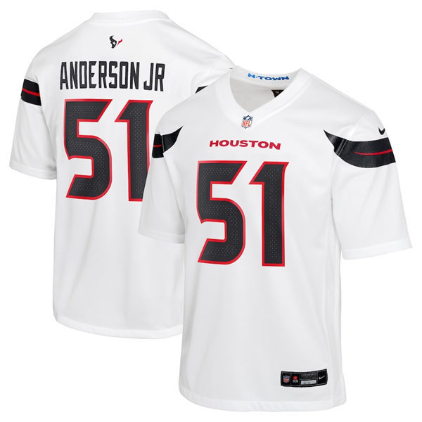  Youth Houston Texans #51 Will Anderson Jr. Nike 2024 White Limited Jersey 
