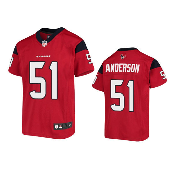  Youth Houston Texans #51 Will Anderson Jr. Nike Red Alternate Limited Jersey 