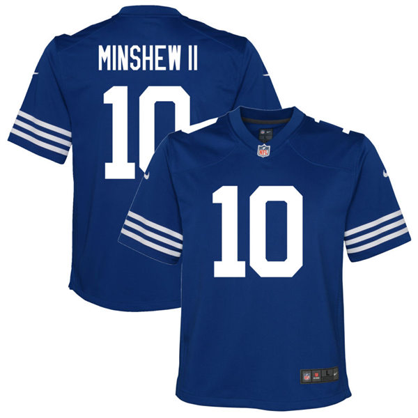  Youth Indianapolis Colts #10 Gardner Minshew II Nike Royal Alternate Retro Limited Jersey 