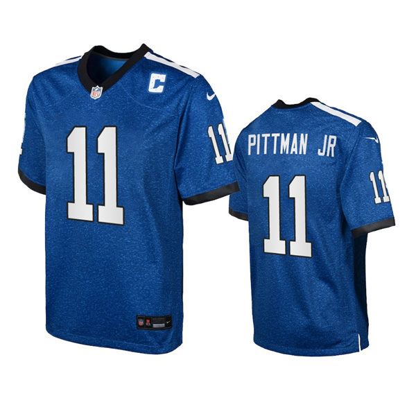  Youth Indianapolis Colts #11 Michael Pittman Jr. Royal Indiana Nights Game Jersey 