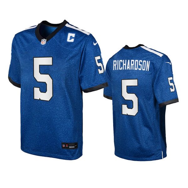  Youth Indianapolis Colts #5 Anthony Richardson Royal Indiana Nights Game Jersey 