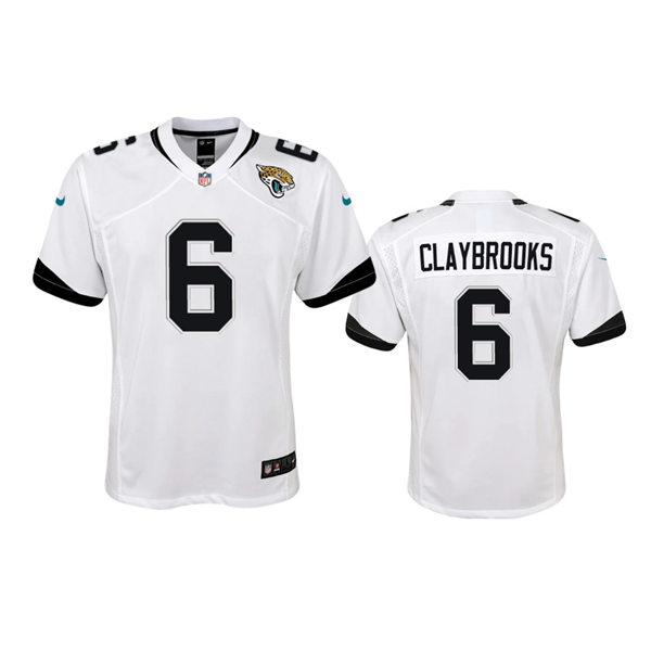  Youth Jacksonville Jaguars #6 Chris Claybrooks Nike White Limited Jersey 