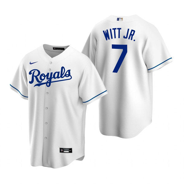  Youth Kansas City Royals #7 Bobby Witt Jr. Nike 2022 Home White CoolBase Jersey 