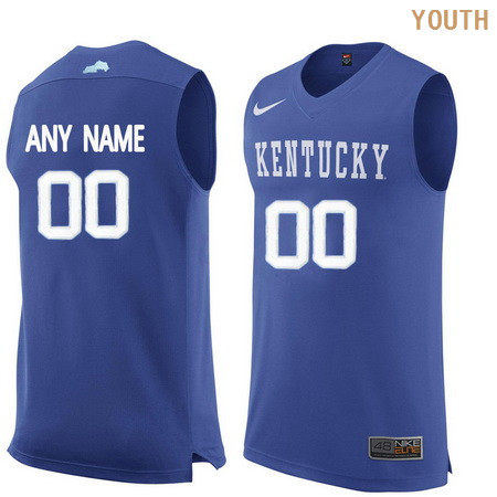  Youth Kentucky Wildcats Custom College Basketball Jersey - Royal Blue 