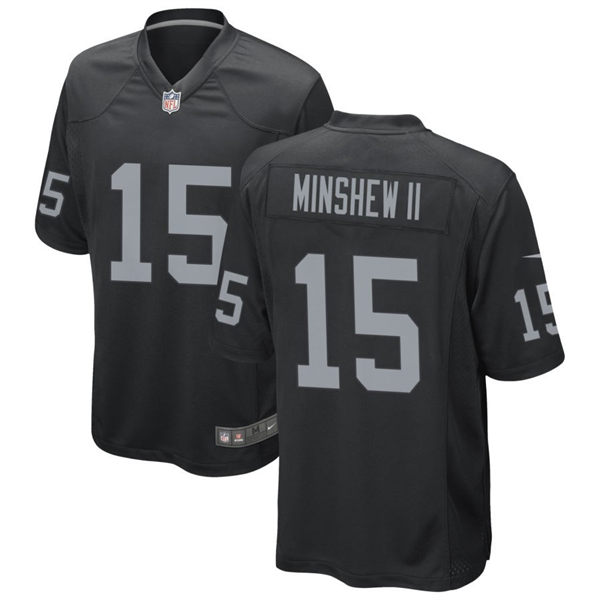  Youth Las Vegas Raiders #15 Gardner Minshew II Nike Black Limited Jersey 