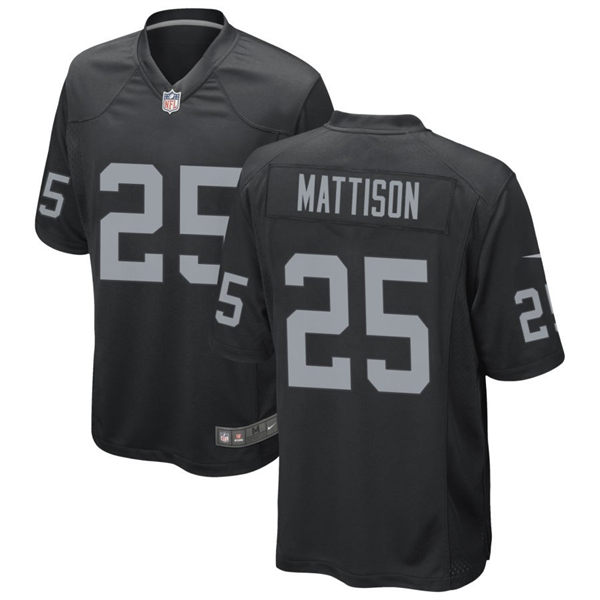  Youth Las Vegas Raiders #25 Alexander Mattison Nike Black Limited Jersey 
