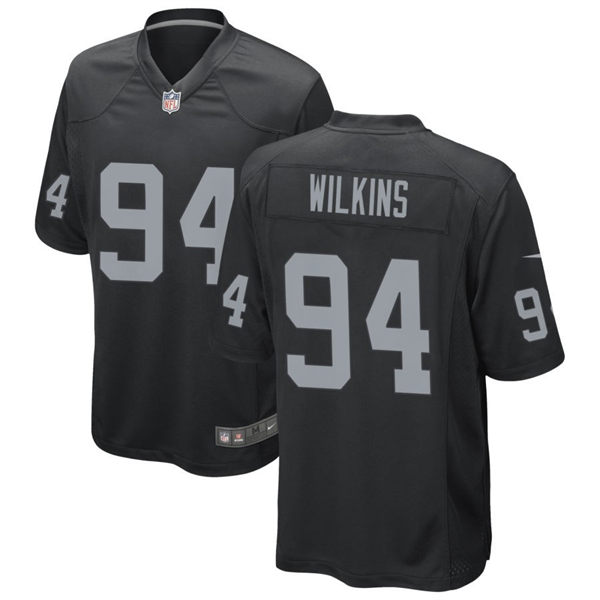  Youth Las Vegas Raiders #94 Christian Wilkins Nike Black Limited Jersey 