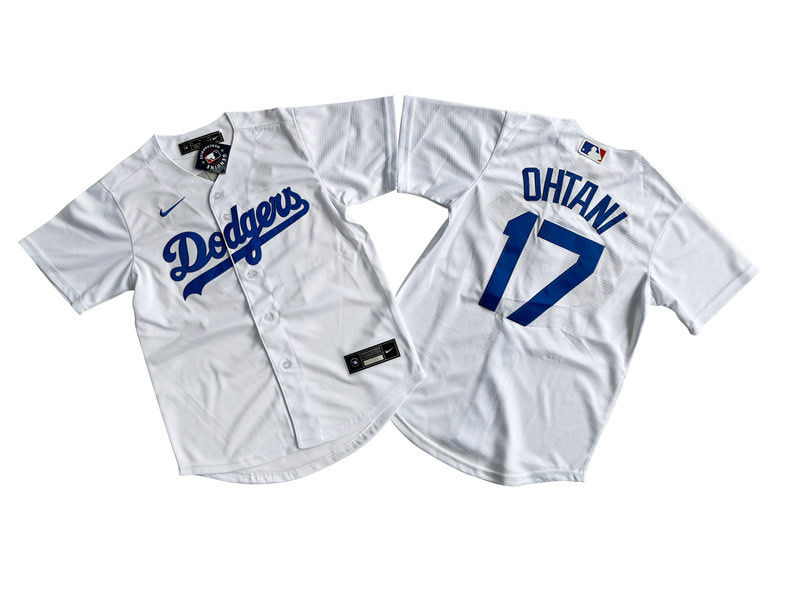  Youth Los Angeles Dodgers #17 Shohei Ohtani Nike White Jersey 
