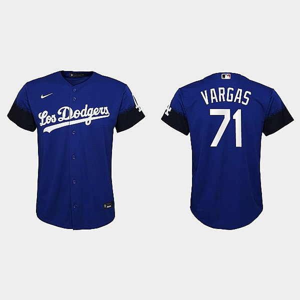  Youth Los Angeles Dodgers #71 Miguel Vargas Nike Royal City Connect Jersey 