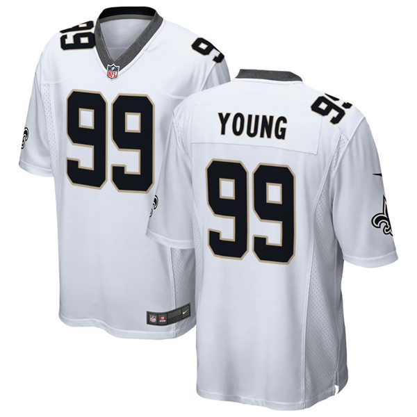  Youth New Orleans Saints #99 Chase Young  Nike White Vapor Untouchable Limited Jersey 
