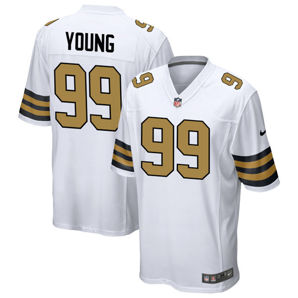  Youth New Orleans Saints #99 Chase Young Nike White Color Rush Legend Player Jersey 