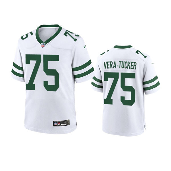  Youth New York Jets #75 Jets Alijah Vera-Tucker White Legacy Game Jersey 
