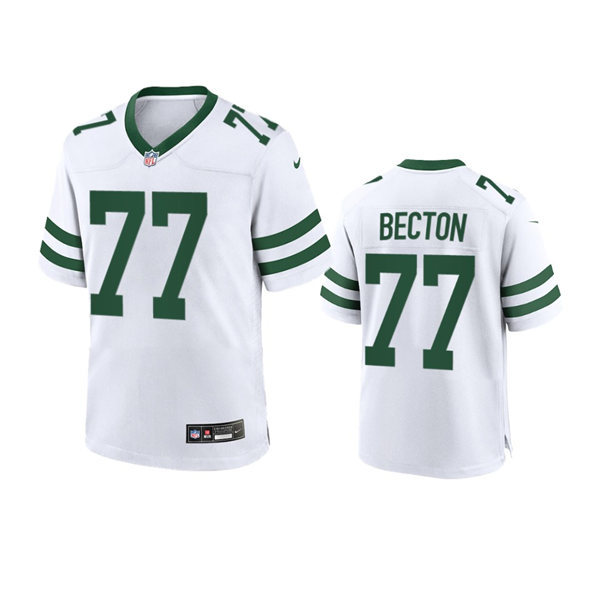  Youth New York Jets #77 Mekhi Becton White Legacy Game Jersey 