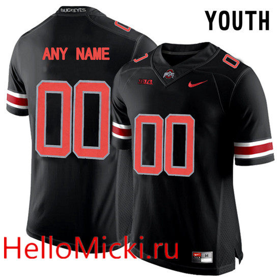  Youth Ohio State Buckeyes Custom Blackout Limited Jersey 
