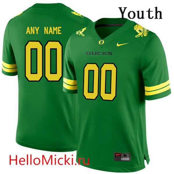  Youth Oregon Duck Customized 2016 College Football Limited Jerseys - Apple Green 