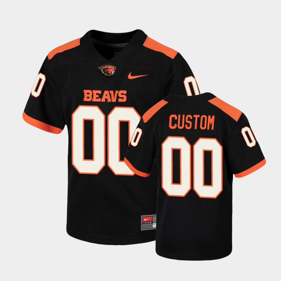  Youth Oregon State Beavers Custom Chance Nolan Ben Gulbranson Addison Gumbs Black Nike Football Jersey 