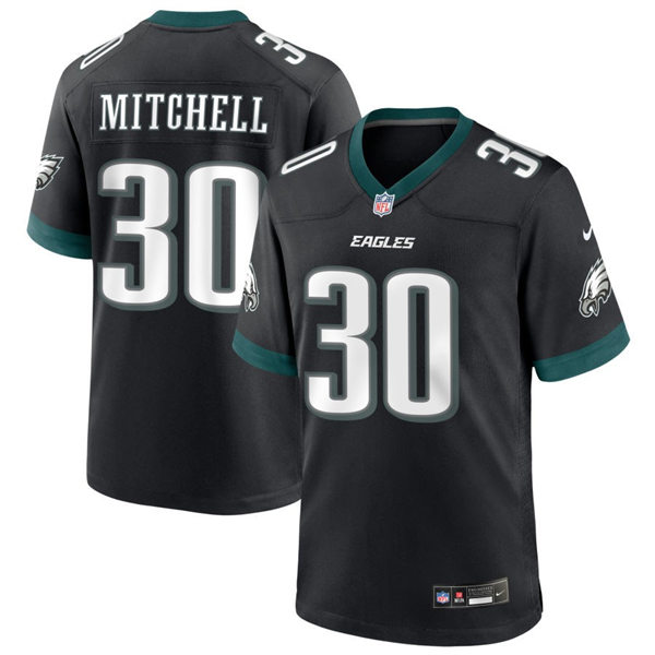  Youth Philadelphia Eagles #30 Quinyon Mitchell Nike Black Limited Player Jersey 