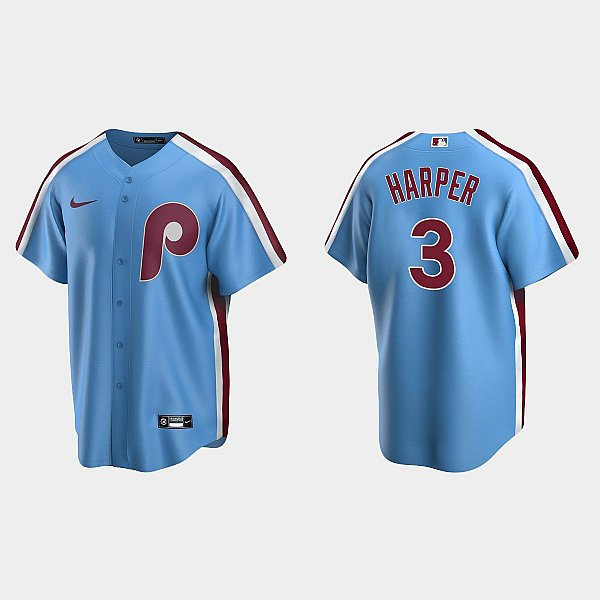  Youth Philadelphia Phillies #3 Bryce Harper Nike Light Blue Alternate Jersey 
