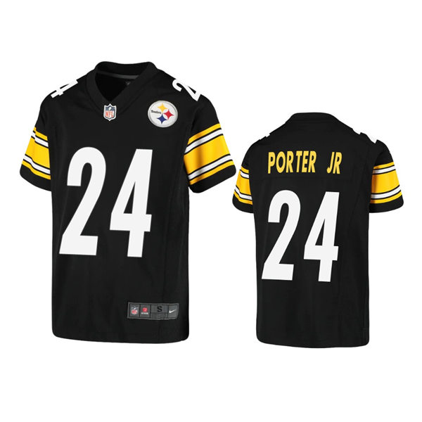  Youth Pittsburgh Steelers #24 Joey Porter Jr. Nike Black Limited Jersey 