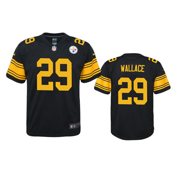  Youth Pittsburgh Steelers #29 Levi Wallace Nike Black Alternate 2 F.U.S.E. Limited Jersey 