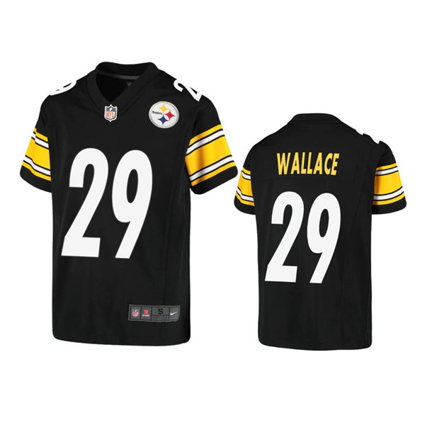  Youth Pittsburgh Steelers #29 Levi Wallace Nike Black Limited Jersey 